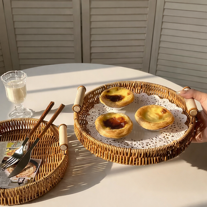 Rattan storage basket