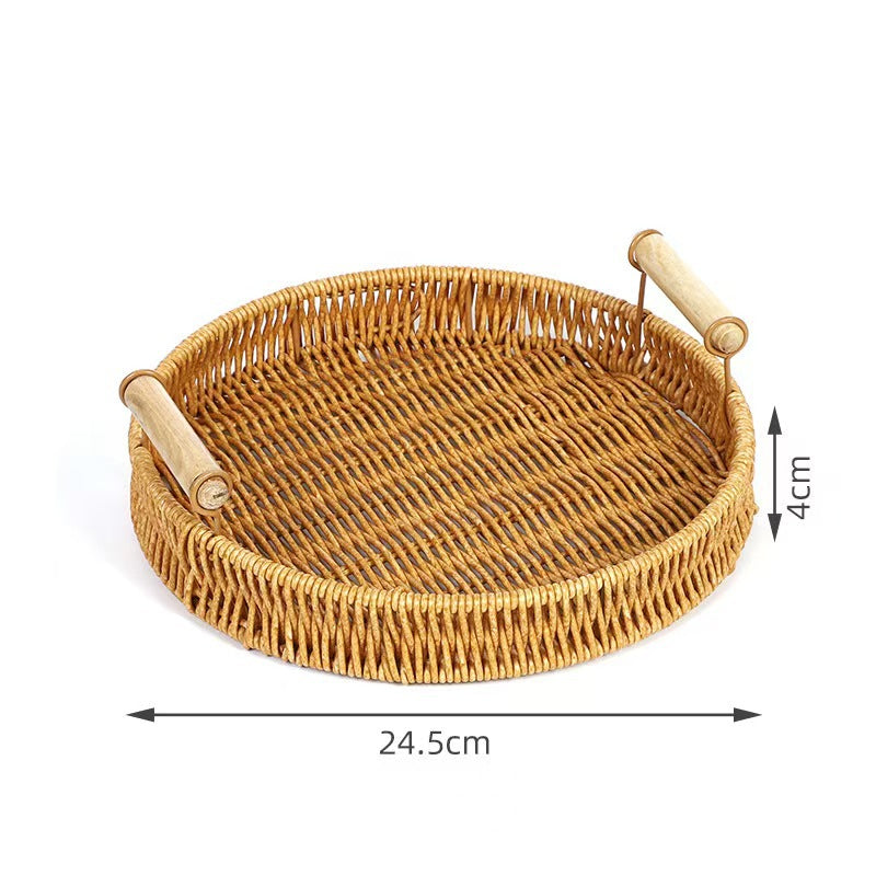 Rattan storage basket