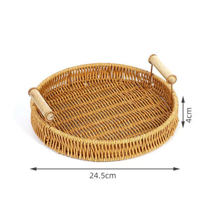 Rattan storage basket